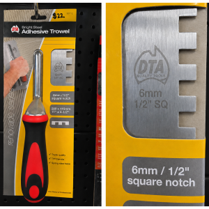 280x115mm DTA Professional Bright Steel Adhesive Trowel