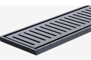 100mm Wide Ã— 21mm Deep DTA Hayman Brushed Gunmetal Aluminium Slotted Grate Linear Drain
