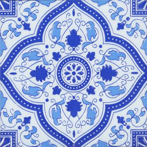 200Ã—200mm Atlantis Morocco Persian Blue Gloss Feature