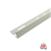 8mm Matt Silver DTA Aluminium L-Shape Tile Angle, 3m Length