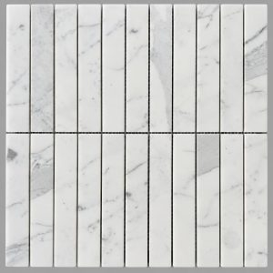 305x305mm Sheet, Calacatta Stone Polished Mosaic Tile