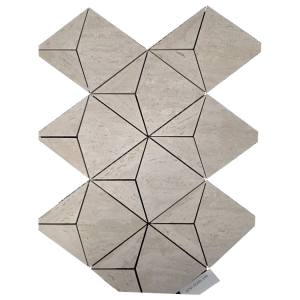 290x415mm Marvel Travertine Look Origami Porcelain