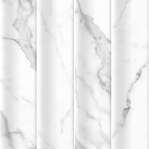 50×300mm Cappuccino Amici Calacatta White Satin Concave Subway